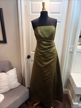 david's bridal olive green dress Olive Green Davids Bridal